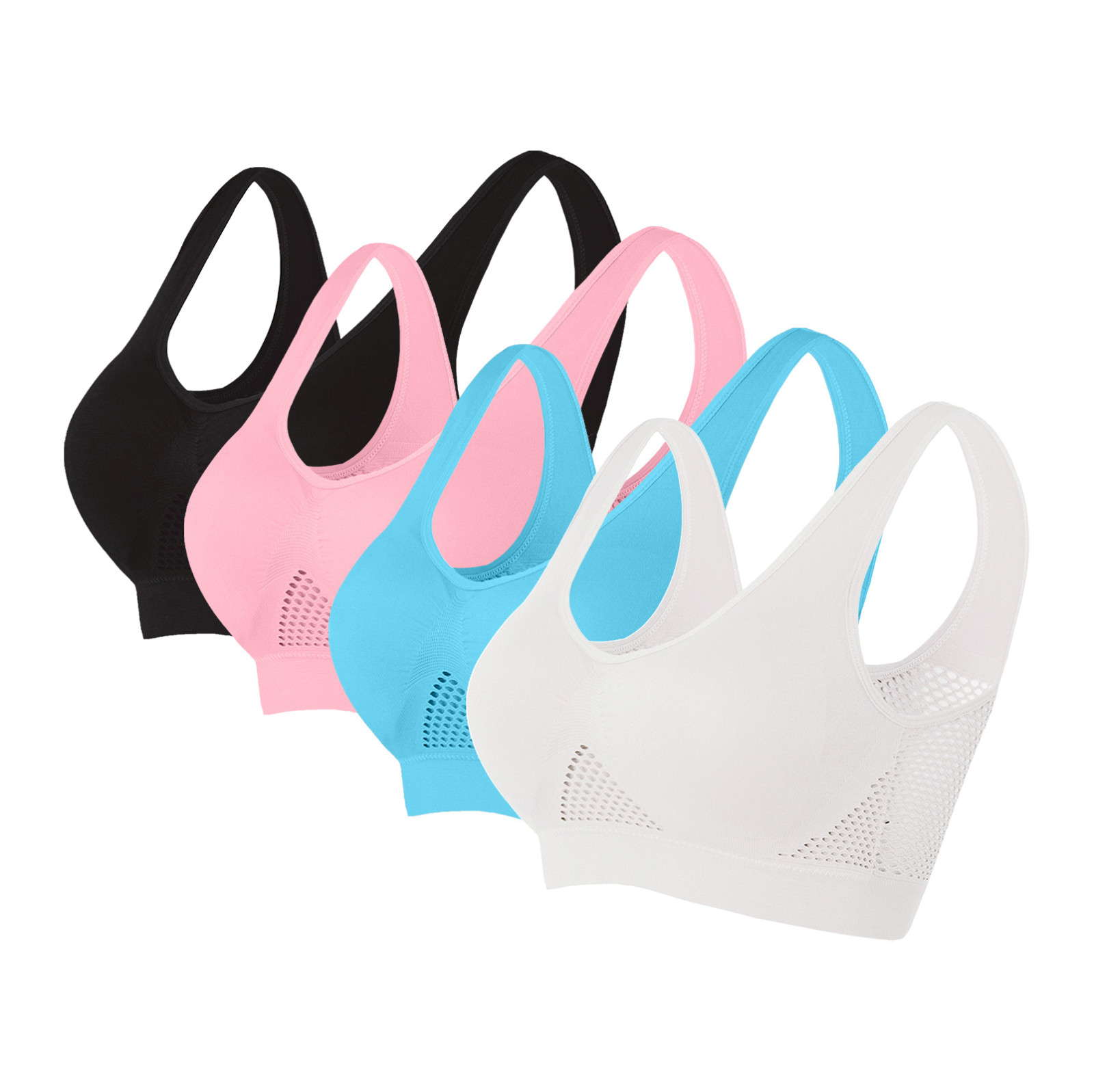 4PCS Comfortable Sports Bra Women's Sports Bra Sale Clearance Sports Bras for Women Athletic Tops Women Bras Sports(Multicolor-1)